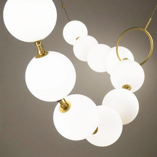 Lustra Suspension Lampe Collier en Verre