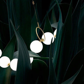 Lustra Suspension Lampe Collier en Verre