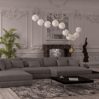 Lustra Suspension Lampe Collier en Verre