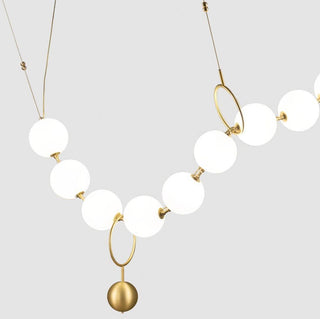 Lustra Suspension Lampe Collier en Verre