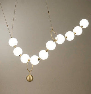 Lustra Suspension Lampe Collier en Verre