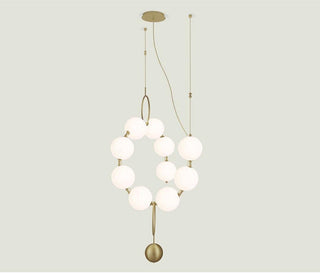 Lustra Suspension Lampe Collier en Verre