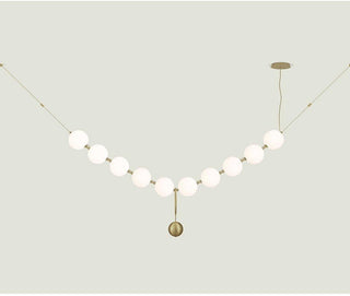 Lustra Suspension Lampe Collier en Verre