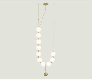 Lustra Suspension Lampe Collier en Verre