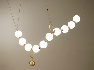 Lustra Suspension Lampe Collier en Verre