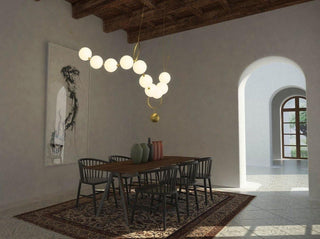 Lustra Suspension Lampe Collier en Verre