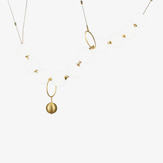 Lustra Suspension Lampe Collier en Verre