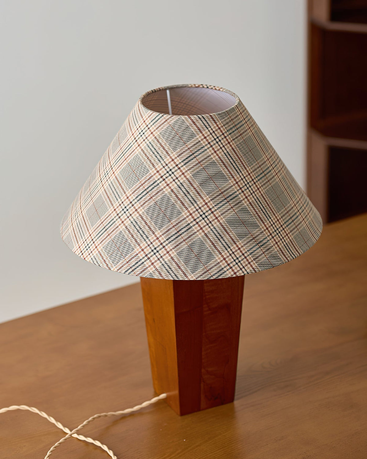 Top-down view of the Cabin Table Lamp's circular shade.