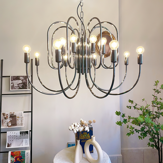 Ombre Elegance Lustre en Métal Style Industriel Vintage