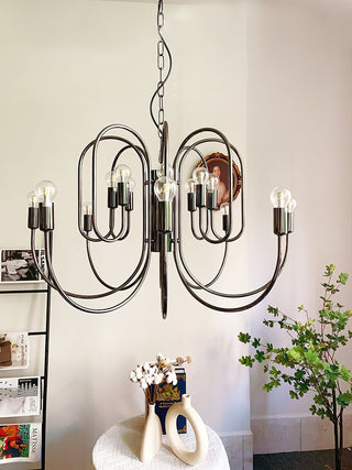 Ombre Elegance Lustre en Métal Style Industriel Vintage