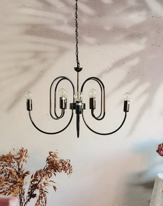 Ombre Elegance Lustre en Métal Style Industriel Vintage