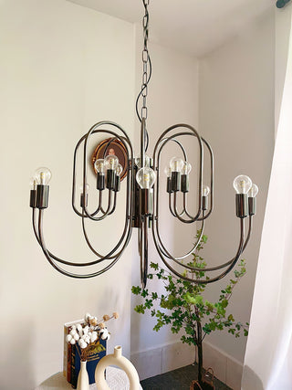 Ombre Elegance Lustre en Métal Style Industriel Vintage