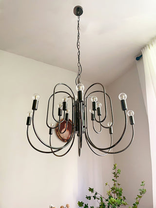 Ombre Elegance Lustre en Métal Style Industriel Vintage