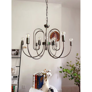 Ombre Elegance Lustre en Métal Style Industriel Vintage