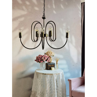 Ombre Elegance Lustre en Métal Style Industriel Vintage