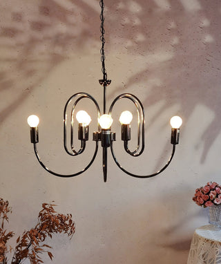 Ombre Elegance Lustre en Métal Style Industriel Vintage