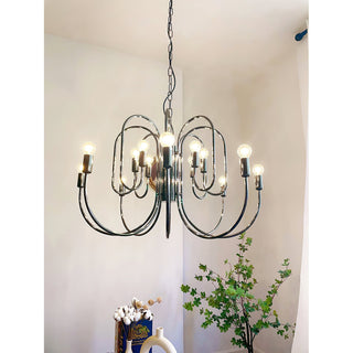 Ombre Elegance Lustre en Métal Style Industriel Vintage