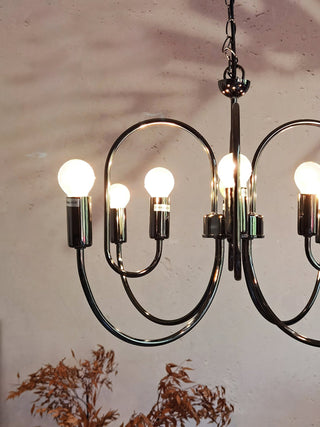 Ombre Elegance Lustre en Métal Style Industriel Vintage