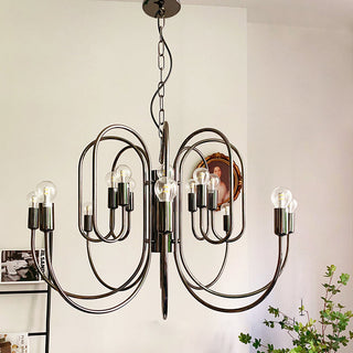Ombre Elegance Lustre en Métal Style Industriel Vintage