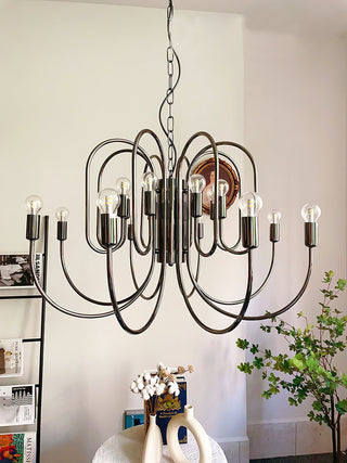 Ombre Elegance Lustre en Métal Style Industriel Vintage