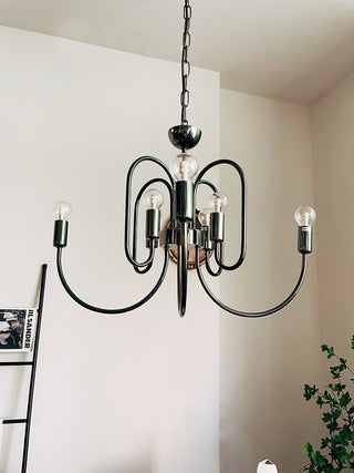 Ombre Elegance Lustre en Métal Style Industriel Vintage