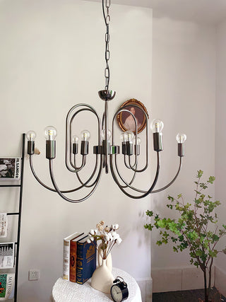 Ombre Elegance Lustre en Métal Style Industriel Vintage