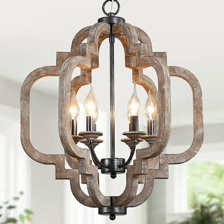 Polar Lampe Suspension en Bois et Métal Style Luxueux Postmoderne