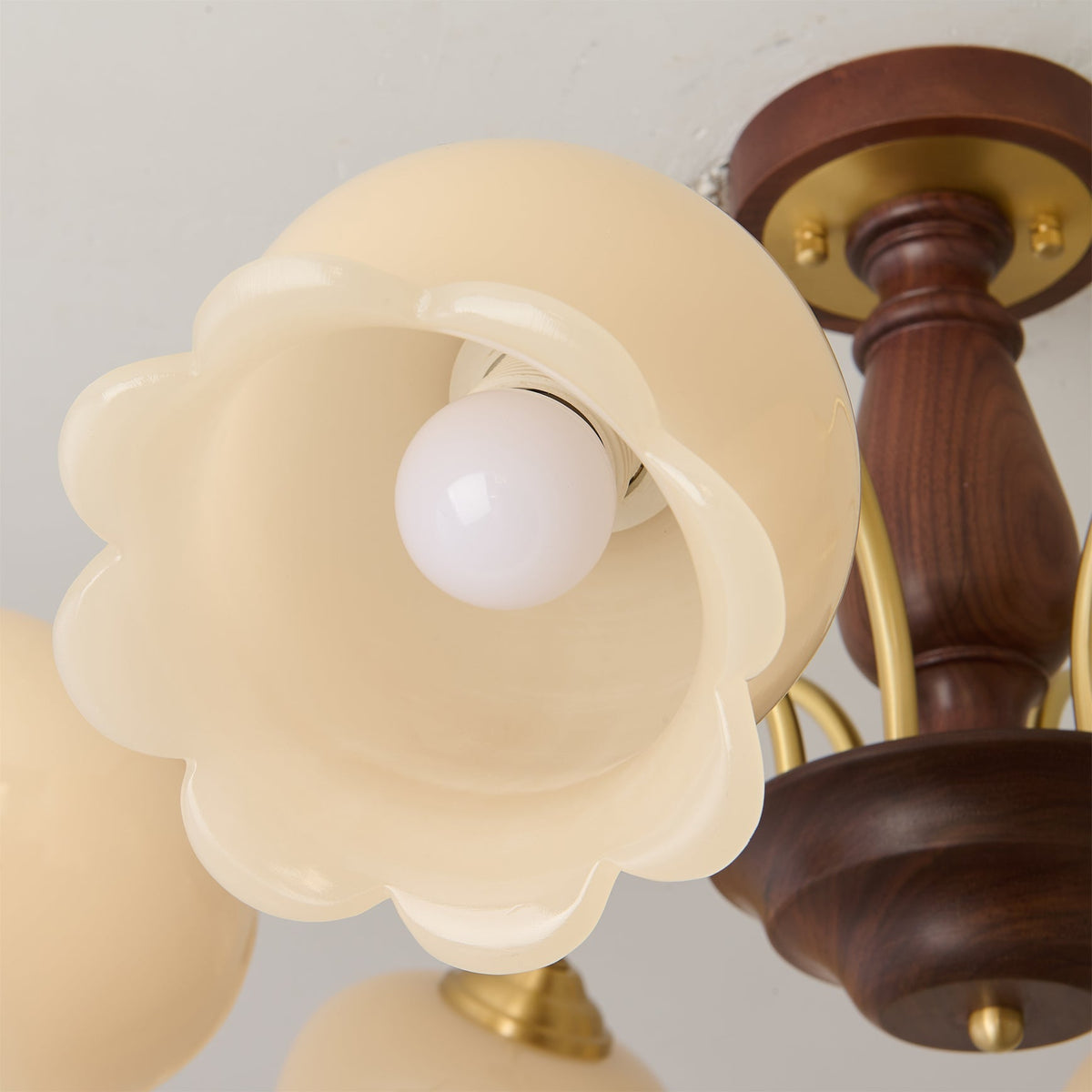 Diagram showing the dimensions of the Cacier Flower Chandelier.