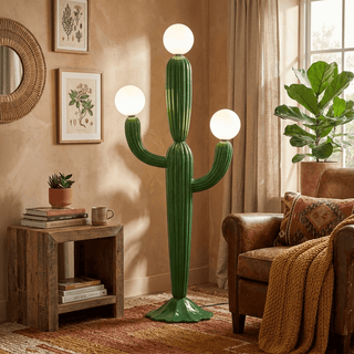 Cactus Glow Floor Lamp-Neutral Decor