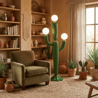 Cactus Glow Floor Lamp-Neutral Decor