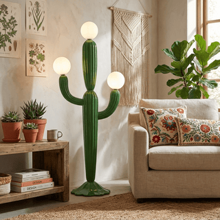 Cactus Glow Floor Lamp-Neutral Decor