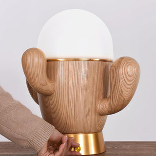 Solivice Lampe de Table en Bois Capricieuse