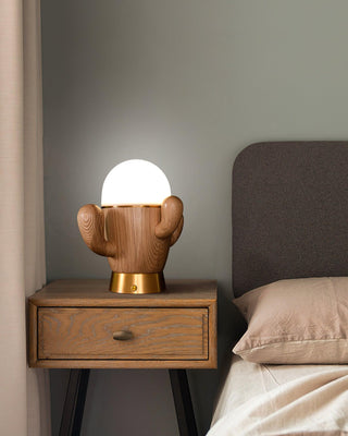 Solivice Lampe de Table en Bois Capricieuse