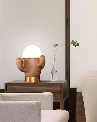 Solivice Lampe de Table en Bois Capricieuse