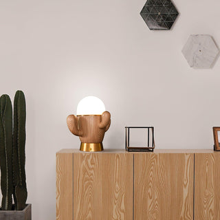 Solivice Lampe de Table en Bois Capricieuse