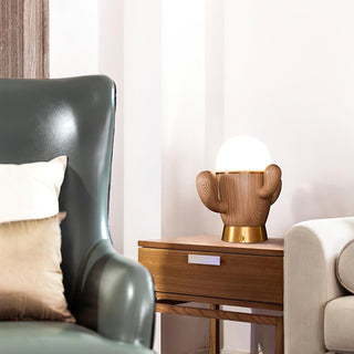 Solivice Lampe de Table en Bois Capricieuse