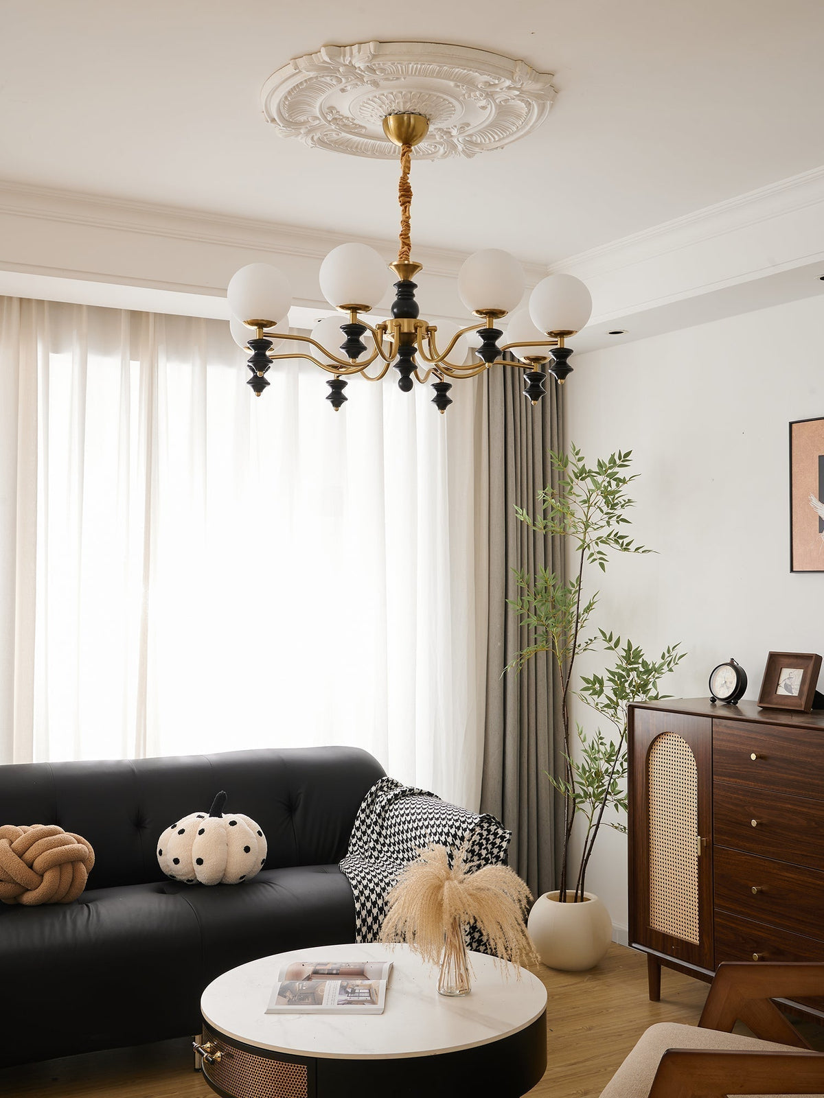 Iseliane Lustre en Bois Vintage Traditionnel
