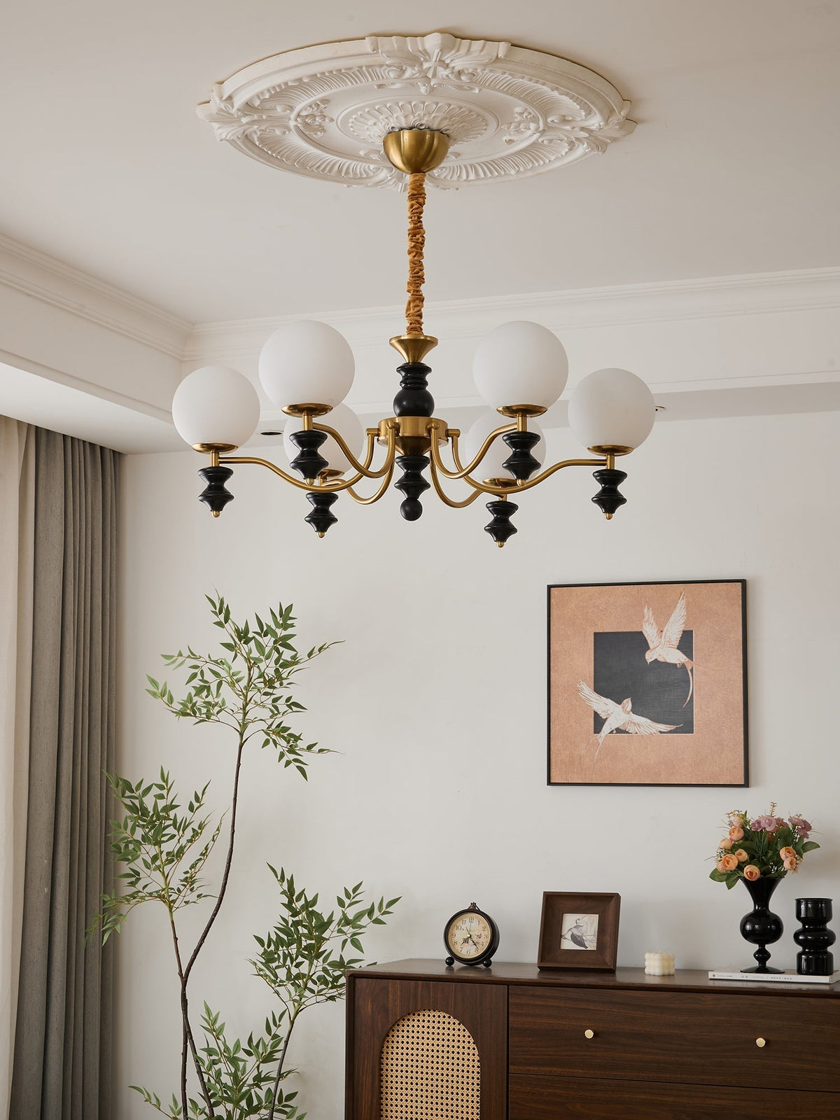 Iseliane Lustre en Bois Vintage Traditionnel