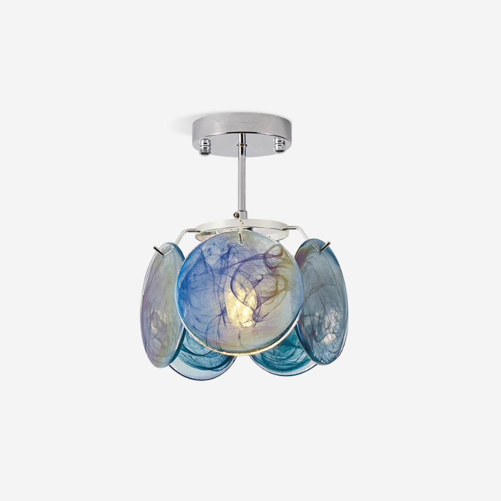Lenira Ceiling Lamp Blue Art Glass Modern-Neutral Decor