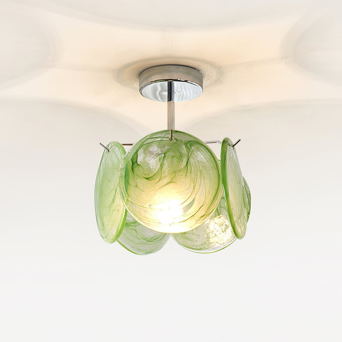 Lenira Ceiling Lamp Blue Art Glass Modern-Neutral Decor