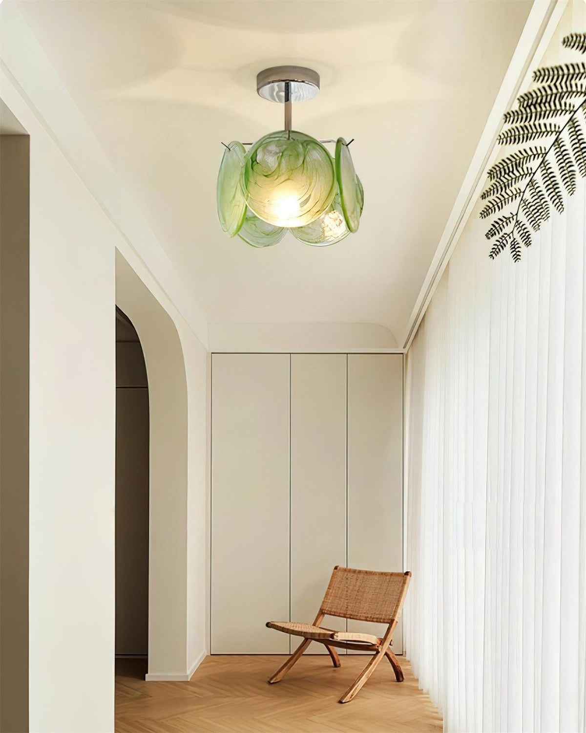 Lenira Ceiling Lamp Blue Art Glass Modern-Neutral Decor