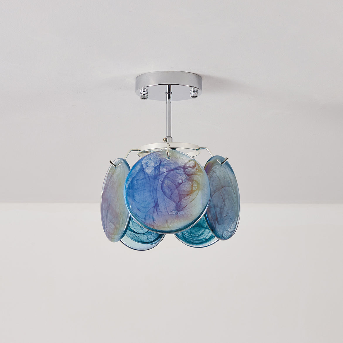 Lenira Ceiling Lamp Blue Art Glass Modern-Neutral Decor