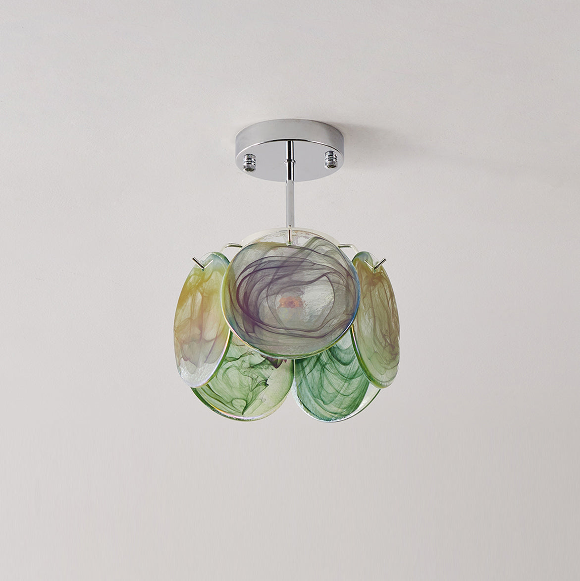 Lenira Ceiling Lamp Blue Art Glass Modern-Neutral Decor