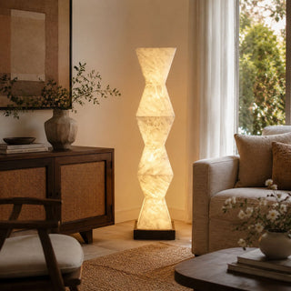 Cairn Alabaster Floor Lamp-Neutral Decor