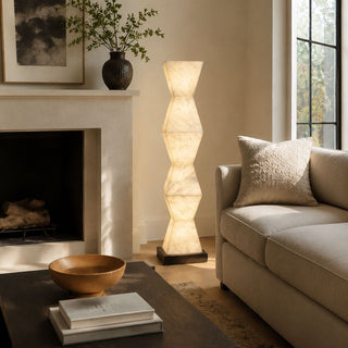 Cairn Alabaster Floor Lamp-Neutral Decor