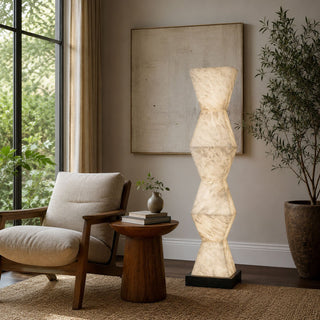 Cairn Alabaster Floor Lamp-Neutral Decor