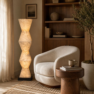 Cairn Alabaster Floor Lamp-Neutral Decor