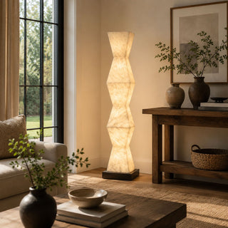 Cairn Alabaster Floor Lamp-Neutral Decor