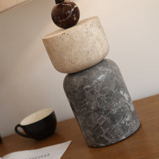 Cairn Marble Table Lamp-Neutral Decor