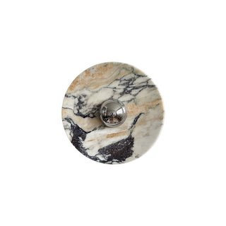 Zeno Applique Murale Ronde en Chrome, Marbre et Métal Style Minimaliste Moderne